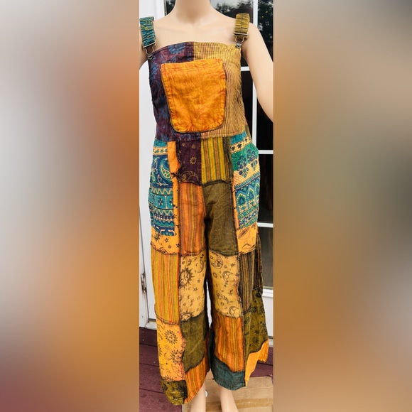 Patchwork Multicolor Jumpsuit - Picture 1 of 8